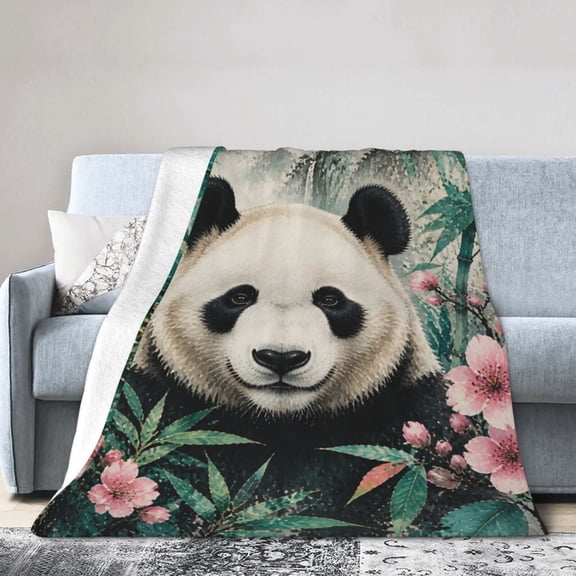 Panda Blanket Gift for Vibrant Home Decor and Animal Lovers 50x40