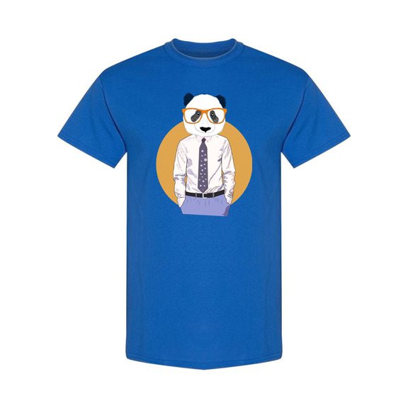 Panda Businessman T-Shirt Men -Image by Shutterstock, Male Large