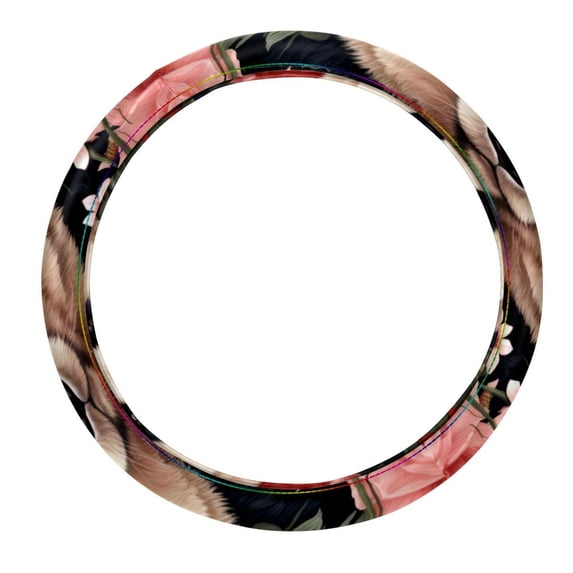 Panda Car Wheel Cover,14.5 Inch PVC Leather Auto Accessories Printing Steering Wheel Covers