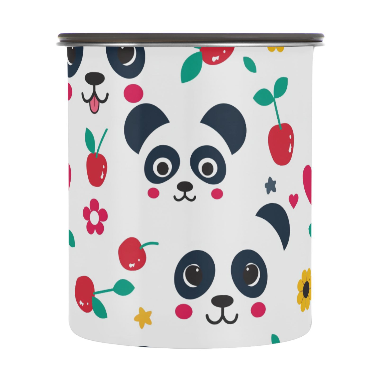 Panda Cherry Airtight Coffee Bean Canister 30oz Food Storage Containers ...