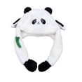 thumbnail image 1 of Kids Winter Ear Protection Hat, Panda Animal Plush Cap With Moving Ears, Warm Fleece Lined Headwear For Boys And Girls, Outdoor Play And Cold Weather, 1 of 6