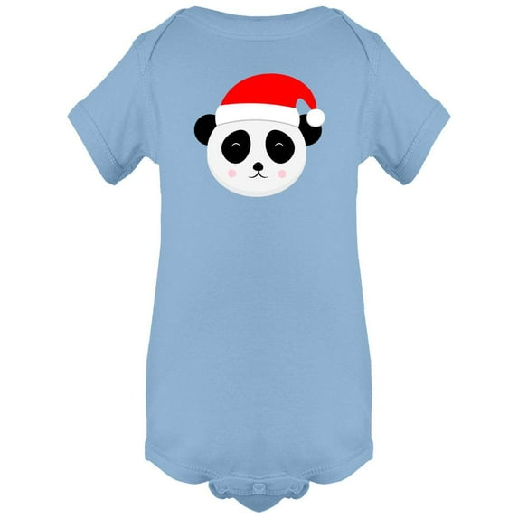 Panda Christmas In Santa Hat Bodysuit Infant -Image by Shutterstock, Newborn