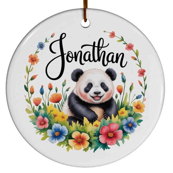 Panda Christmas Ornament, Cute Panda Xmas Tree Christmas Ornament Gifts for Girls Daughter Bestie Animal Lovers, Baby Panda Bear Christmas Ornament