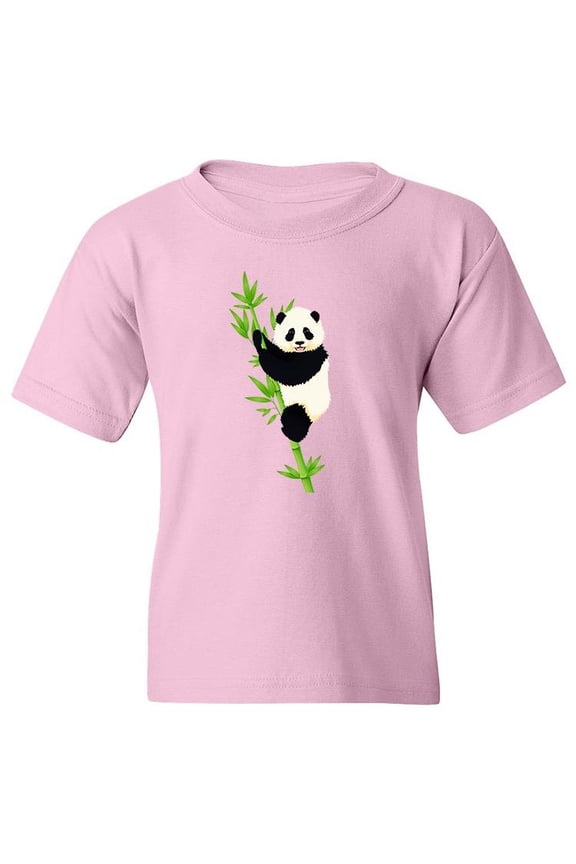 Panda Climbing Bamboo Tree T-Shirt Juniors -Image by Shutterstock, Small