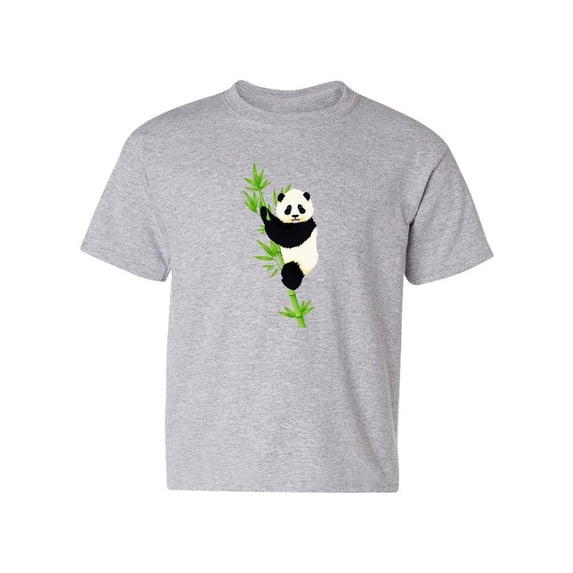 Panda Climbing Bamboo Tree T-Shirt Juniors -Image by Shutterstock, x-Large