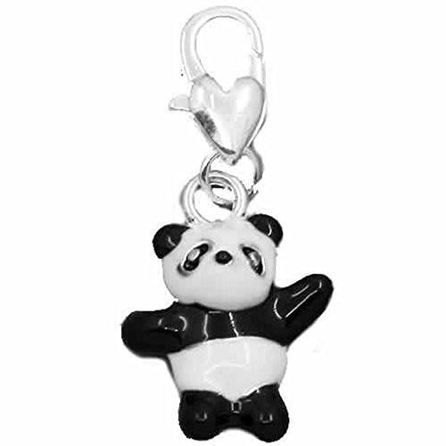 Panda Clip on Pendant for European Charm Jewelry w/ Lobster Clasp