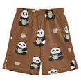 thumbnail image 1 of Panda Coffee Pattern Athletic Shorts Breathable with Comfort Fit Drawstring Casual Sweatshorts X-Large, 1 of 9