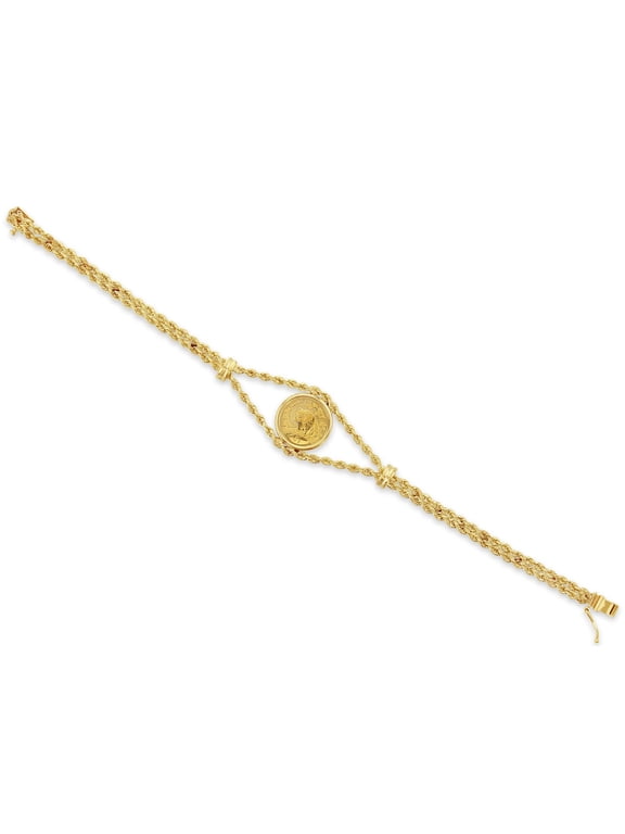 1/20OZ Panda Coin Bracelet with Polished Bezel