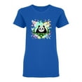 thumbnail image 1 of Panda Colorful Design Shaped T-Shirt Women -Image by Shutterstock, Female Medium, 1 of 2