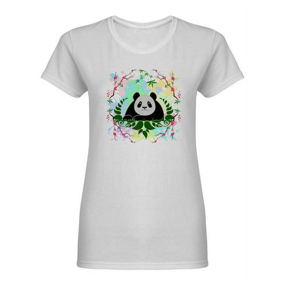 Panda Colorful Design Shaped T-Shirt Women -Image by Shutterstock, Female XX-Large