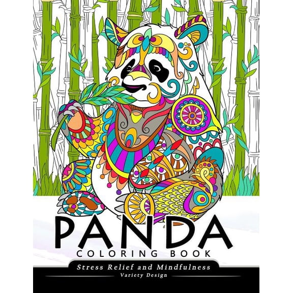 Panda Coloring Book: Stress-relief Coloring Book For Grown-ups, Adults (Animal Coloring Book) (Paperback)