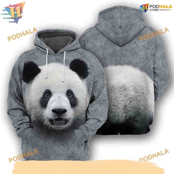 Panda Cute Full All Over Printed Animal Costume 3D Hoodie T-Shirt