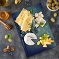 thumbnail image 1 of Panda Cutting Board, Panda Bear with a Scarf Outside in the Starry Winter Night Grunge Looking Art, Decorative Tempered Glass Cutting and Serving Board, Small Size, Multicolor, by Ambesonne, 1 of 1