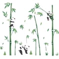 thumbnail image 1 of Panda Decor Wall Stickers Bamboo Wall Art Decals, Green Plants Peel and Stick Wall Murals Bamboo Wall Decoration Decals for Baby Kids Bedroom Nursery Living Room Décor, 1 of 10