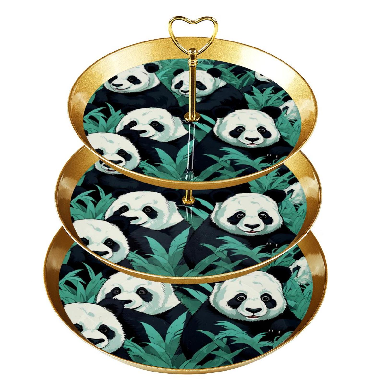 Panda Decorative Jewelry Holder Stand with Plastic Discs and Iron