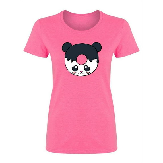 Panda Donut Shaped T-Shirt Women -Image by Shutterstock, Female Large