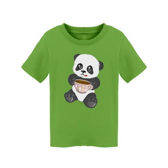 Panda Drinking Coffee T-Shirt Toddler -Image by Shutterstock,  4 Toddler