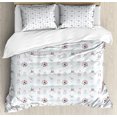 thumbnail image 1 of Panda Duvet Cover Set Queen Size, Doodle Style Cheerful Time Characters Unicorn Clouds Rain and Hearts Drawn by Hand, Decorative 3 Piece Bedding Set with 2 Pillow Shams, Multicolor, by Ambesonne, 1 of 3