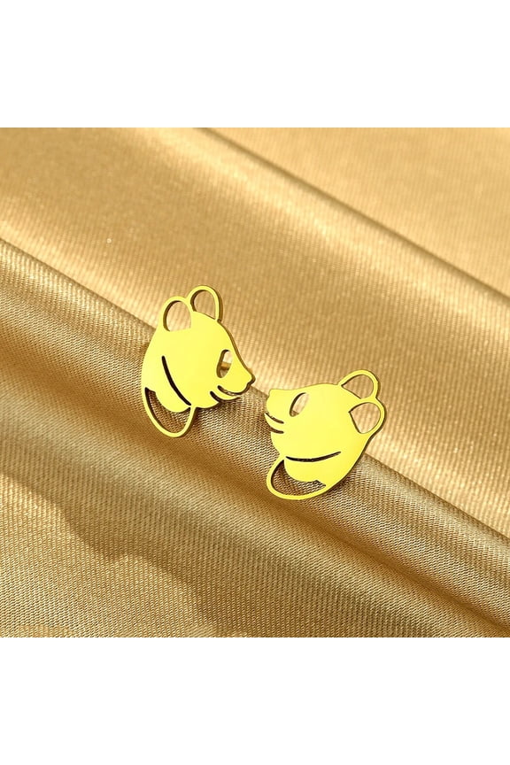 Panda Earrings Panda Head Studs Animal Earrings for Men and Women Ber Earrings Cute Panda Studs Panda Jewelry