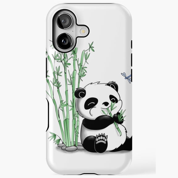 Panda Eating Bamboo Cute Bear from China Wildlife Animal Nature Lover iPhone Tough Case