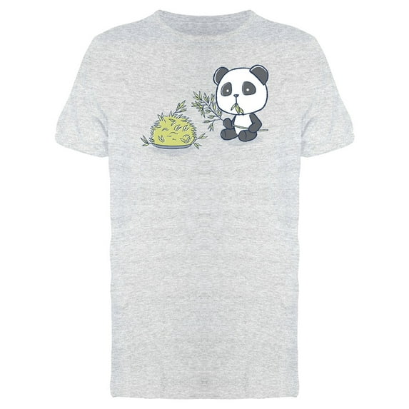 Panda Eating Bamboo, Doodle Tee Men's -Image by Shutterstock