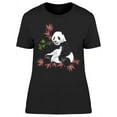 thumbnail image 1 of Panda Eating Bamboo Red T-Shirt Women -Image by Shutterstock, Female Small, 1 of 2