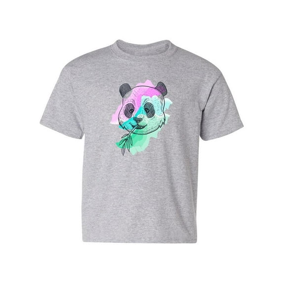 Panda Eating Bamboo T-Shirt Juniors -Image by Shutterstock, Large