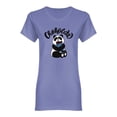 thumbnail image 1 of Panda Eating Chocolate Shaped T-Shirt Women -Image by Shutterstock, Female Medium, 1 of 2