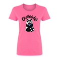 thumbnail image 1 of Panda Eating Chocolate Shaped T-Shirt Women -Image by Shutterstock, Female Medium, 1 of 2