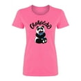 thumbnail image 1 of Panda Eating Chocolate Shaped T-Shirt Women -Image by Shutterstock, Female x-Large, 1 of 2