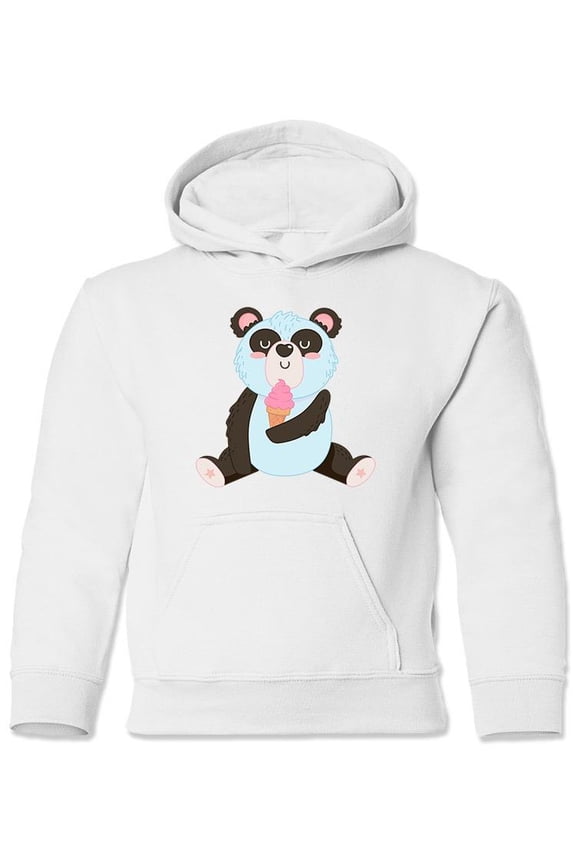 Panda Eating Ice Cream Hoodie Juniors -Image by Shutterstock,  Medium