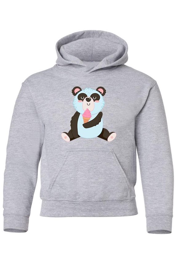 Panda Eating Ice Cream Hoodie Juniors -Image by Shutterstock,  Small