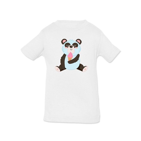 Panda Eating Ice Cream T-Shirt Infant -Image by Shutterstock,  12 Months