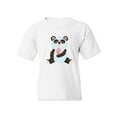 thumbnail image 1 of Panda Eating Ice Cream T-Shirt Juniors -Image by Shutterstock,  x-Large, 1 of 4