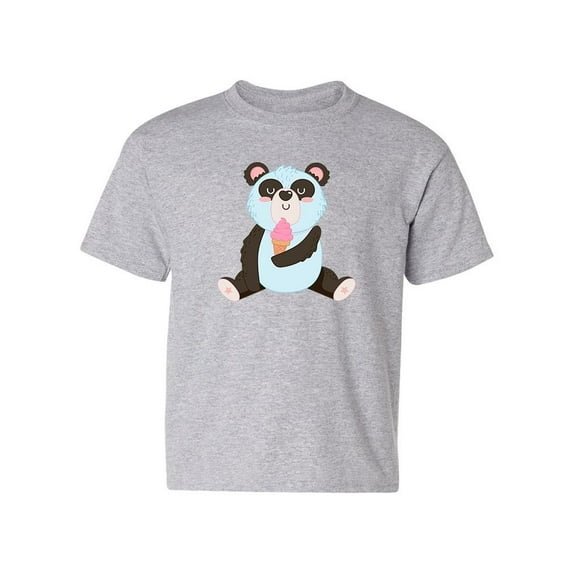 Panda Eating Ice Cream T-Shirt Juniors -Image by Shutterstock, x-Large