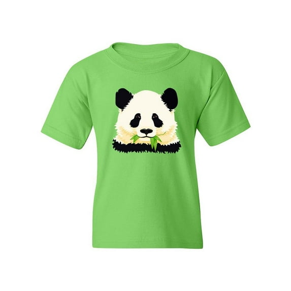 Panda Eating Leaves T-Shirt Juniors -Image by Shutterstock, Medium