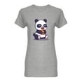 thumbnail image 1 of Panda Eating Pizza Shaped T-Shirt Women -Image by Shutterstock, Female Medium, 1 of 2