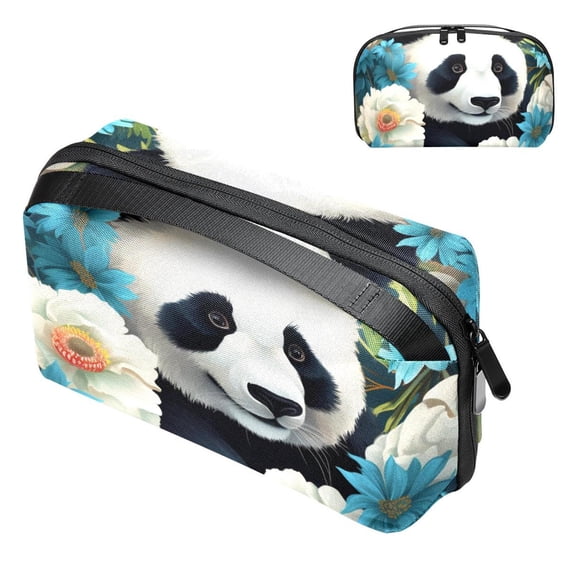 Panda Electronic Organizer Travel Case, Waterproof Oxford Cloth Storage Pouch Bag, Box with Cord Organizer Storage for Computer Cable Organizer, 5.9x9.44x3.14 in.