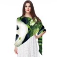 thumbnail image 1 of Panda Elegant Silk Scarf - Translucent Chiffon Yarn - Lightweight and Breathable - 180*73 inches - Stylish Accessory for Women, 1 of 6
