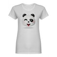 thumbnail image 1 of Panda Emoticon Design Shaped T-Shirt Women -Image by Shutterstock, Female Small, 1 of 2