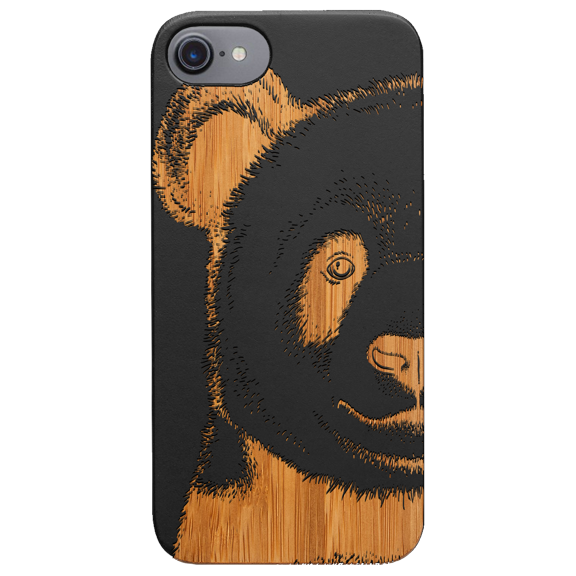 Panda - Engraved Phone Model: iPhone 6/6S/7/8 Universal, Color: Black