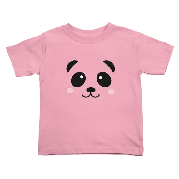 Panda Face Funny Toddler T-Shirts for Boys Girls (Pink, Youth L)