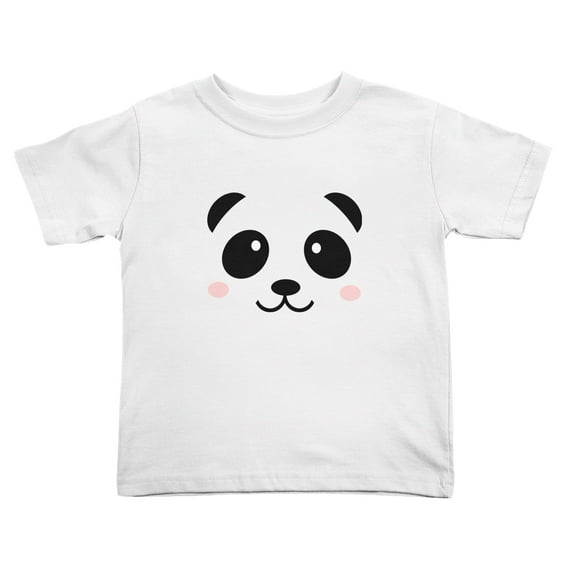 Panda Face Funny Toddler T-Shirts for Boys Girls (White, Youth M)