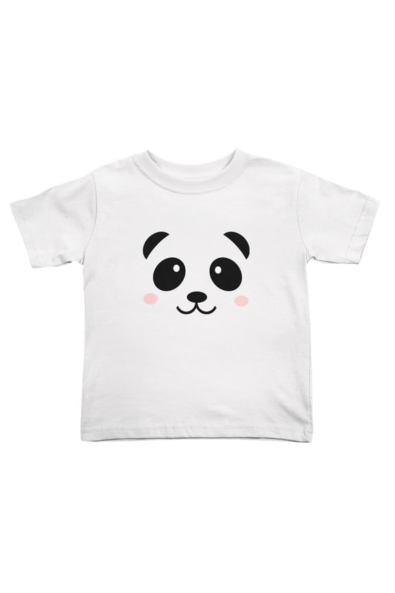 Panda Face Funny Toddler T-Shirts for Boys Girls (White, Youth S)