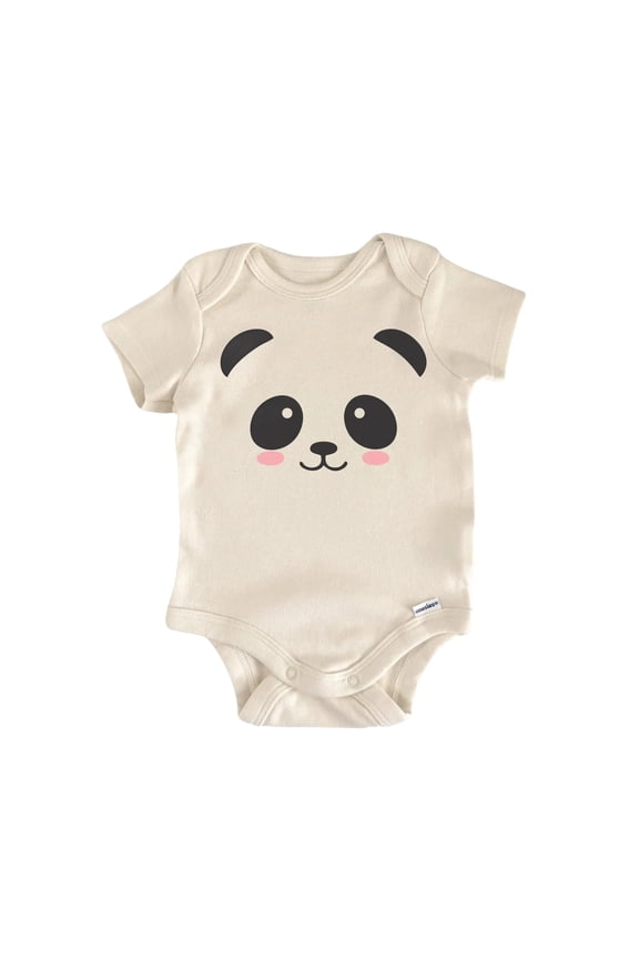 Panda Face Newborn Baby Bodysuit