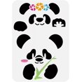 thumbnail image 1 of Panda Face Stencil for Painting 8.3x11.7inch Large Cute Panda Painting Stencil Reusable Panda with Flowers Drawing Template Plastic PET Bamboo Stencil Animal Theme Template for DIY, 1 of 9