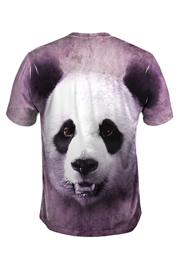 Panda Face Violet Mens T-Shirt All Over Print
