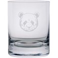 thumbnail image 1 of Panda Face Zoo Animal Themed Etched 10.25oz Crystal Rocks Whisky Glass, 1 of 1