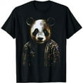 thumbnail image 1 of Panda Fantasy Art - Animal Artwork Panda Black oversized loose and comfortable T-Shirt, 1 of 3