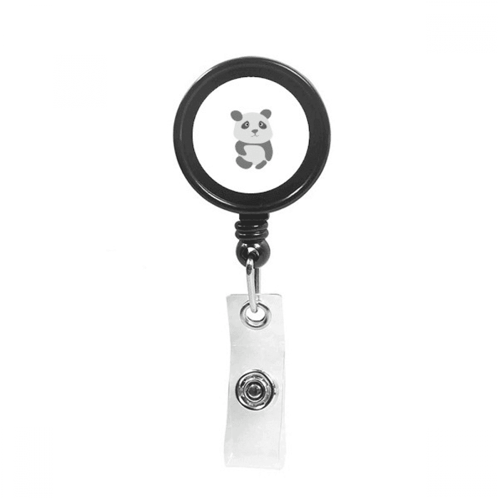 Panda Fat Animal Art Deco  Fashion Retractable Keychain Badge Holder ID Badge